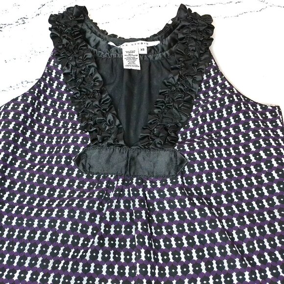 Blouse Sleeveless Top XS Max Studio chiffon shell - Picture 3 of 8